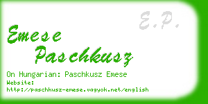 emese paschkusz business card